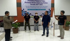 Lagi, Riski Suhaedi Nakhodai Pokja Wartawan Tangsel.(mir) portalkota.id