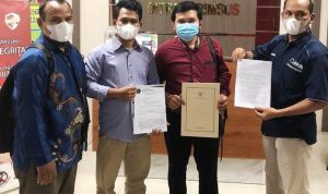 Penasehat Hukum KPA Gubri Laporkan Larshen Yunus ke Polda Riau.(ist) portalkota.id
