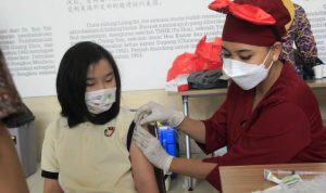 Puskesmas Kelapa Dua Targetkan 10 Ribu Dosis Vaksinasi Anak Hingga Akhir Januari.(ist) portalkota.id