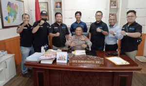 Kapolres Lahat Sambut Hangat Kedatangan JMSI Pengcab Lahat.(ist) Portalkota.id