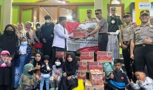Peduli Anak Yatim, Serdik Sespimmen Dikreg 62 Pokjar XIV Salurkan Ratusan Paket Sembako.(red) Portalkota.id