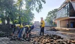 Pemkot Mulai Perbaikan Sarpras di Sekitar GOR Dimyati.(ist) Portalkota.id