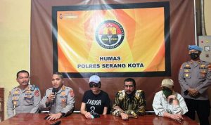 Polresta Serang Kota Gelar Press Conference Terkait Pemanggilan Nikita Mirzani.(ist) Portalkota.id