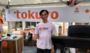 Chairman of Tokuyo Group, Mr. Fred Nien saat berada di booth Tokuyo dalam acara Taiwan Excellence Happy Run 2022.(ist) Portalkota.id