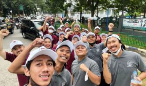 PPK Setu Turut Meriahkan Gerak Jalan Bersama KPU Kota Tangsel.(ist) Portalkota.id