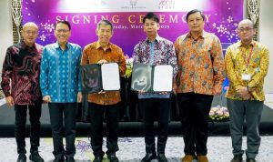 Prosesi Penandatanganan Nota Kesepahaman antara Mall @ Alam Sutera dan AEON Indonesia.(ist) portalkota.id