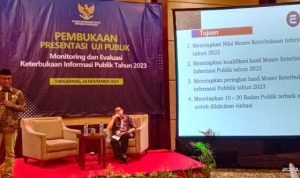 KI Pusat Sebut 195 Badan Publik Lolos Uji Publik, PTN Miliki Prosentase Terendah.(eka) Portalkota.id