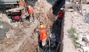 Minimalisir Banjir, Kali Sabi Kelurahan Gandasari Kota Tangerang Diturap.(ist) Portalkota.id