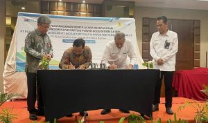 PT. Indah Kiat Pulp & Paper tandatangani Perjanjian pembelian captive power PLN UID Banten.(ist) Portalkota.id