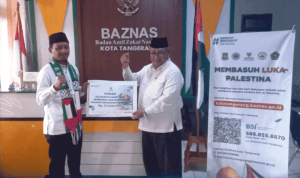 Pegawai Kantor Kecamatan Cipondoh Galang Dana untuk Palestina.(ist) Portalkota.id