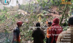 Tanah Longsor Melanda Dua Titik di Kota Tangsel pada Awal Tahun 2024.(ist) Portalkota.id