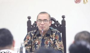 Ketua Komisi Pemilihan Umum RI Hasyim Asy'ari saat memberikan keterangan pers.(Foto: PMJ News/Dok KPU) Portalkota.id