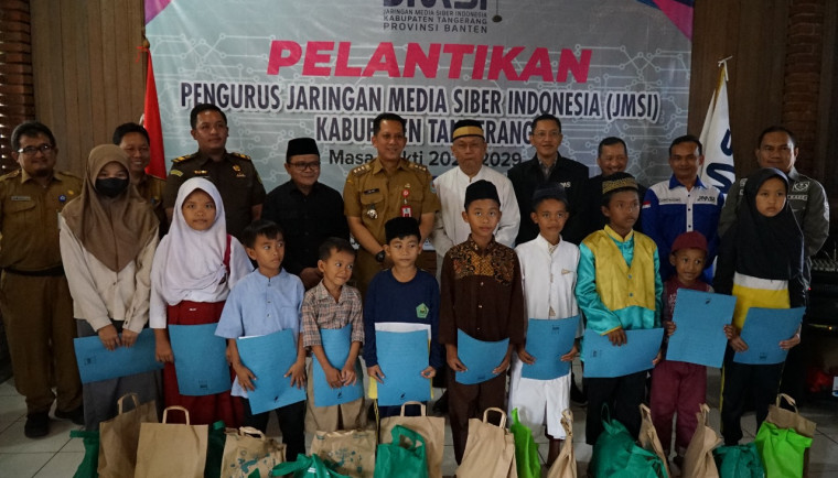 Kholid Ismail Hadiri Pelantikan JMSI Kabupaten Tangerang Periode 2024-2029.(ist) Portalkota.id