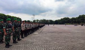 Polri dan TNI lakukan Apel Siaga Pemilu 2024 di ICE BSD.(riski) Portalkota.id