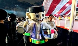 KPU Tangsel Kenalkan Maskot JUKI ke masyarakat.(Riski) Portalkota.id