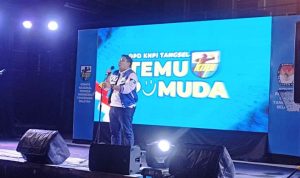 Nobar Timnas Indonesia Bareng KNPI Tangsel Sambil Dialog Kepemudaan.(Ris) Portalkota.id