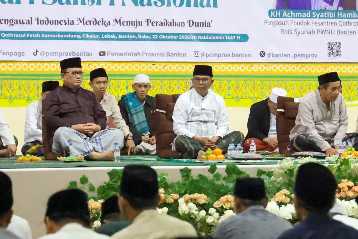 Gubernur Banten Andra Soni hadiri Peringatan Hari Santri 2025 di Pesantren Qothrotul Falah, Kabupaten Lebak. (ist) Portalkota.id